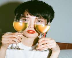 Rinko Kikuchi consuming alcohol